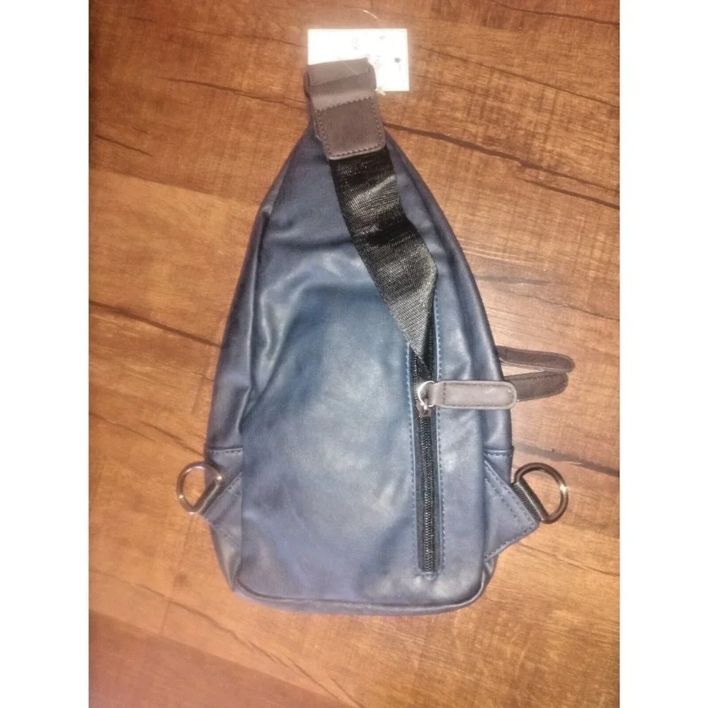 Vegan Leather Crossbody Sling Bag Backpack Chest Pack Unisex NWT